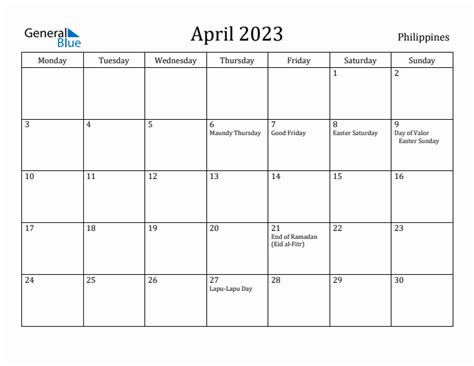 april 202233100|April 2023 Calendar – Philippines .